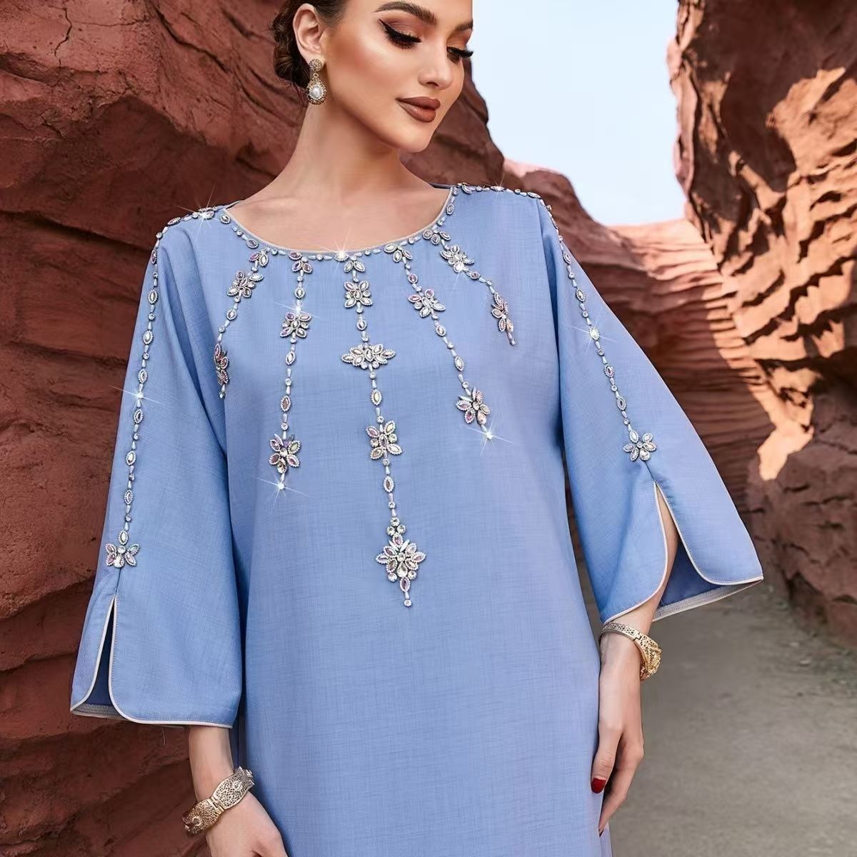 Women’s ethnic and diamond elegant temperament banquet dress