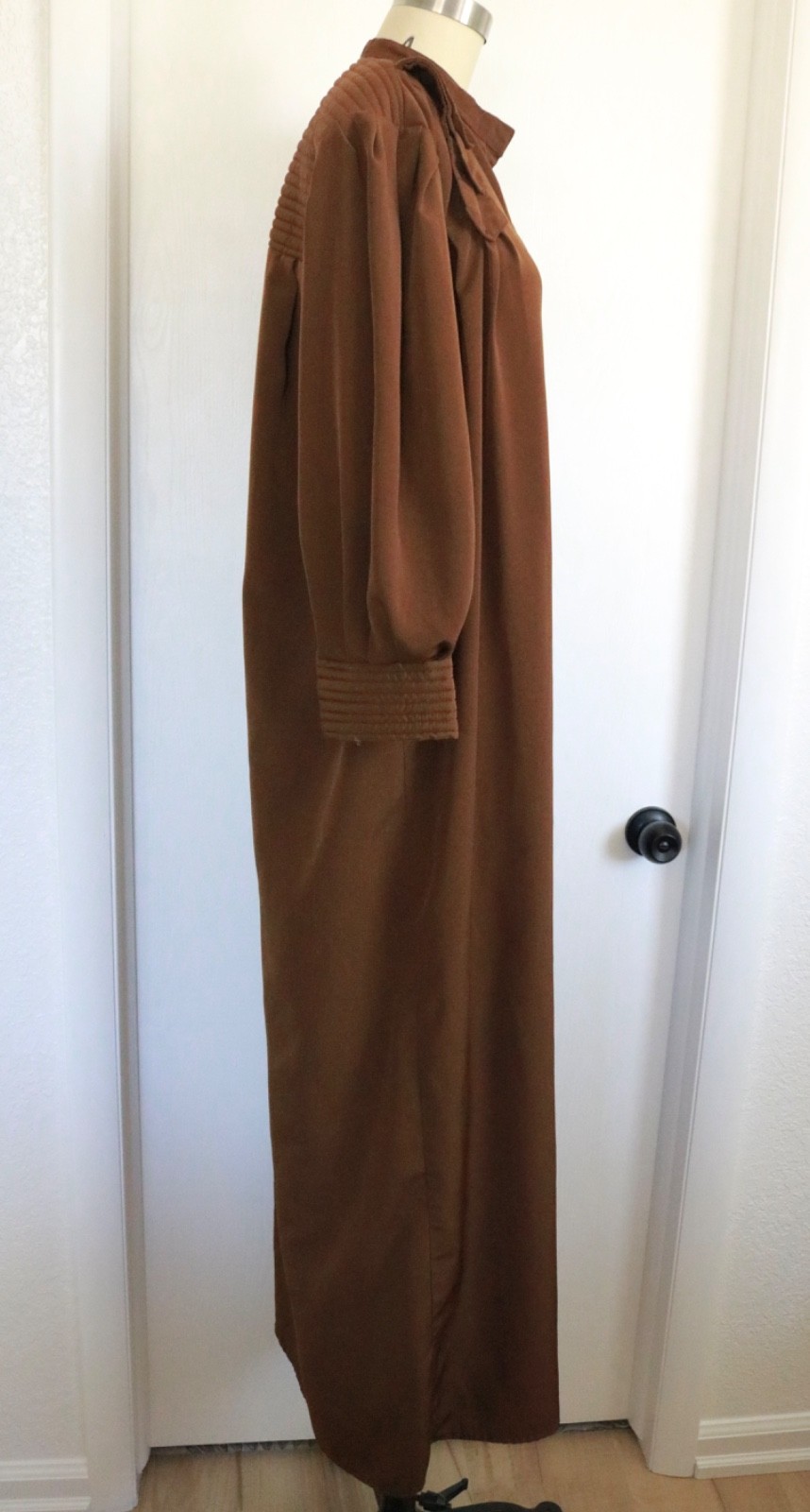 VTG 70s 80s Boho Maxi Dress Caftan Robe House Dress Maxi Womens Quilted Kaftan
