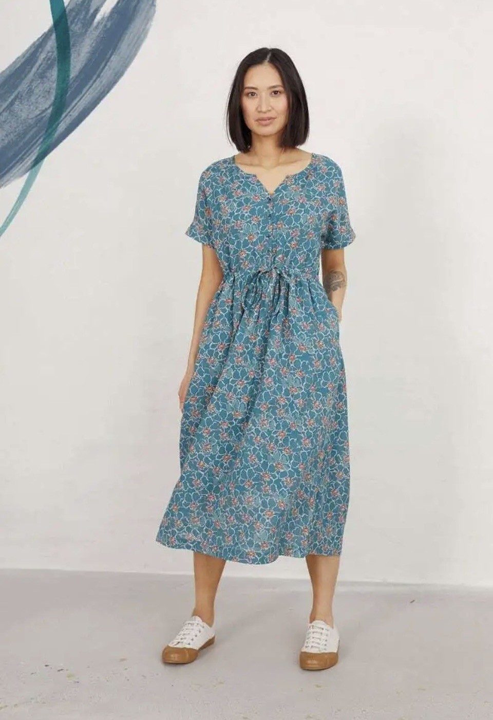 💝 Seasalt ” TRUE NOTE ” Short Sleeve Dress Size 20 NEW