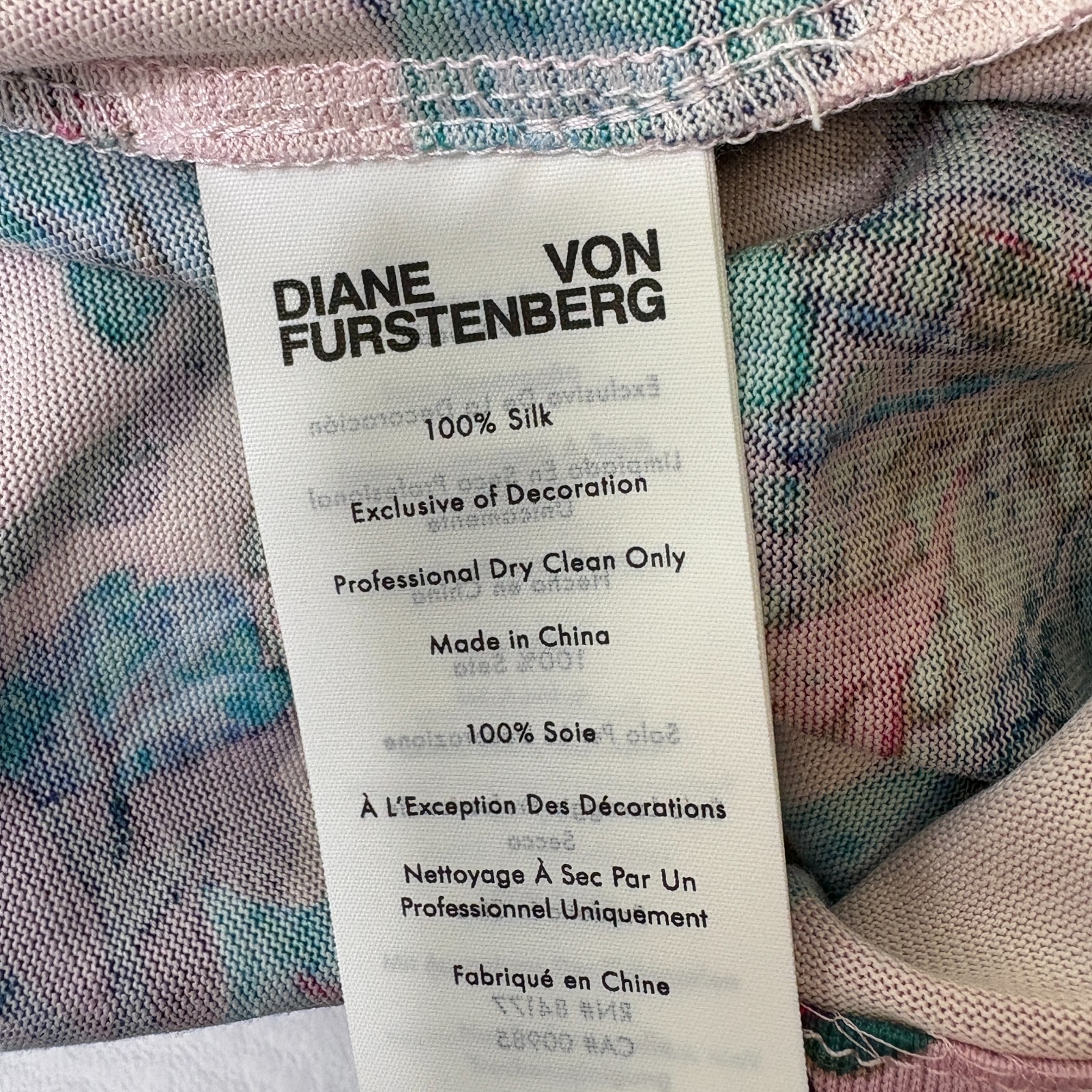 Diane von Furstenberg Abigail Silk Jersey Midi Wrap Dress XL Floral Pink