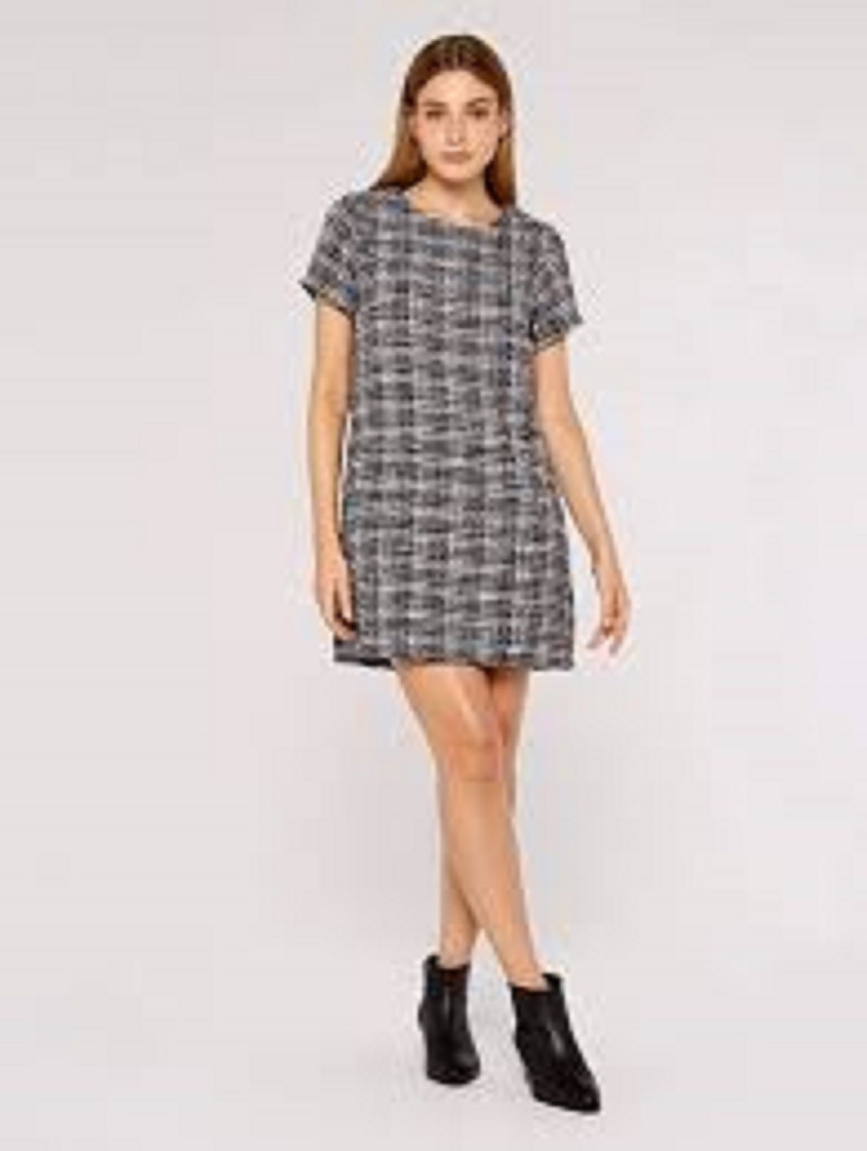 Apricot Woven Tweed Shift Dress Size Medium \ BNWT Authentic – UK Seller