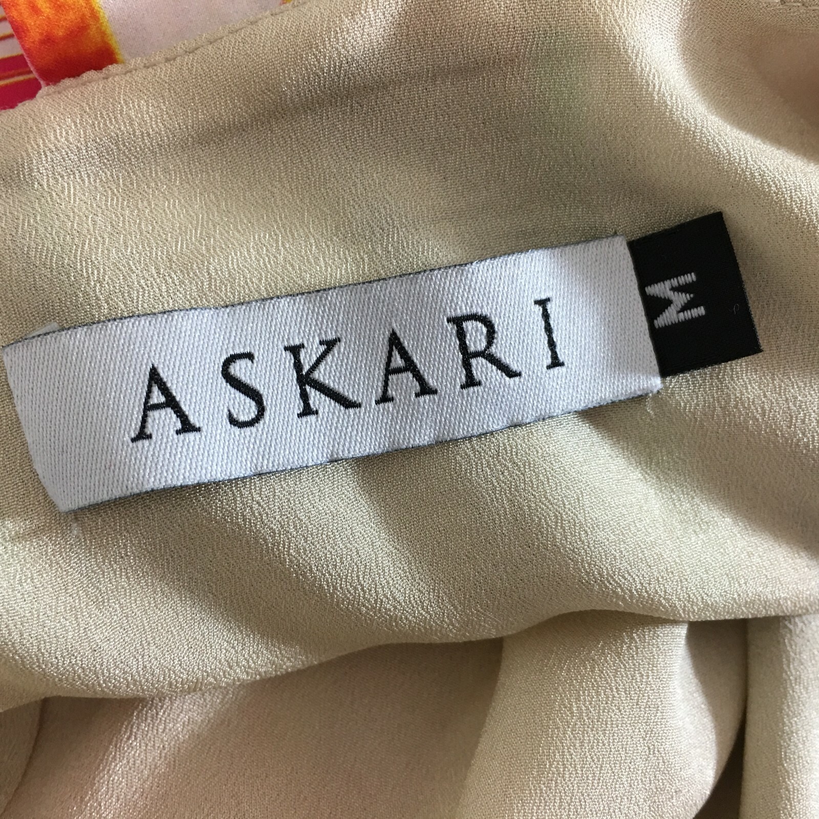 ASKARI Maxi Dress MED Rainbow Long A Line Swing Backless T Back Halter Sexy NICE