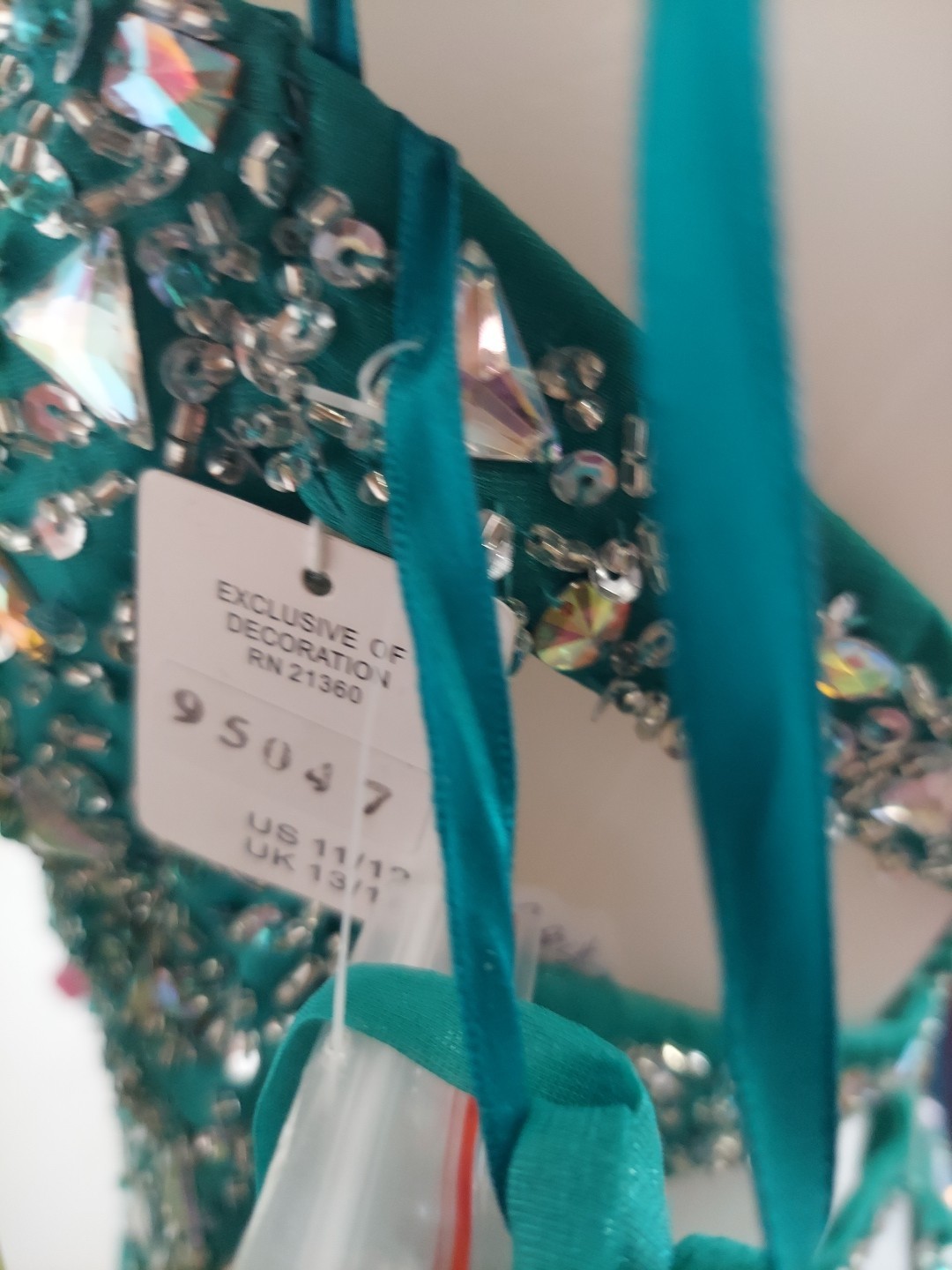Morilee Green GemOpenback Size11/12 Gembust prom dress