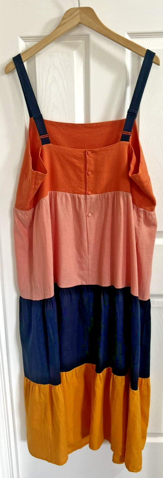 ☆anko Linen Blend Colour Block Maxi Dress☆Size 18☆Brand new with tags!☆