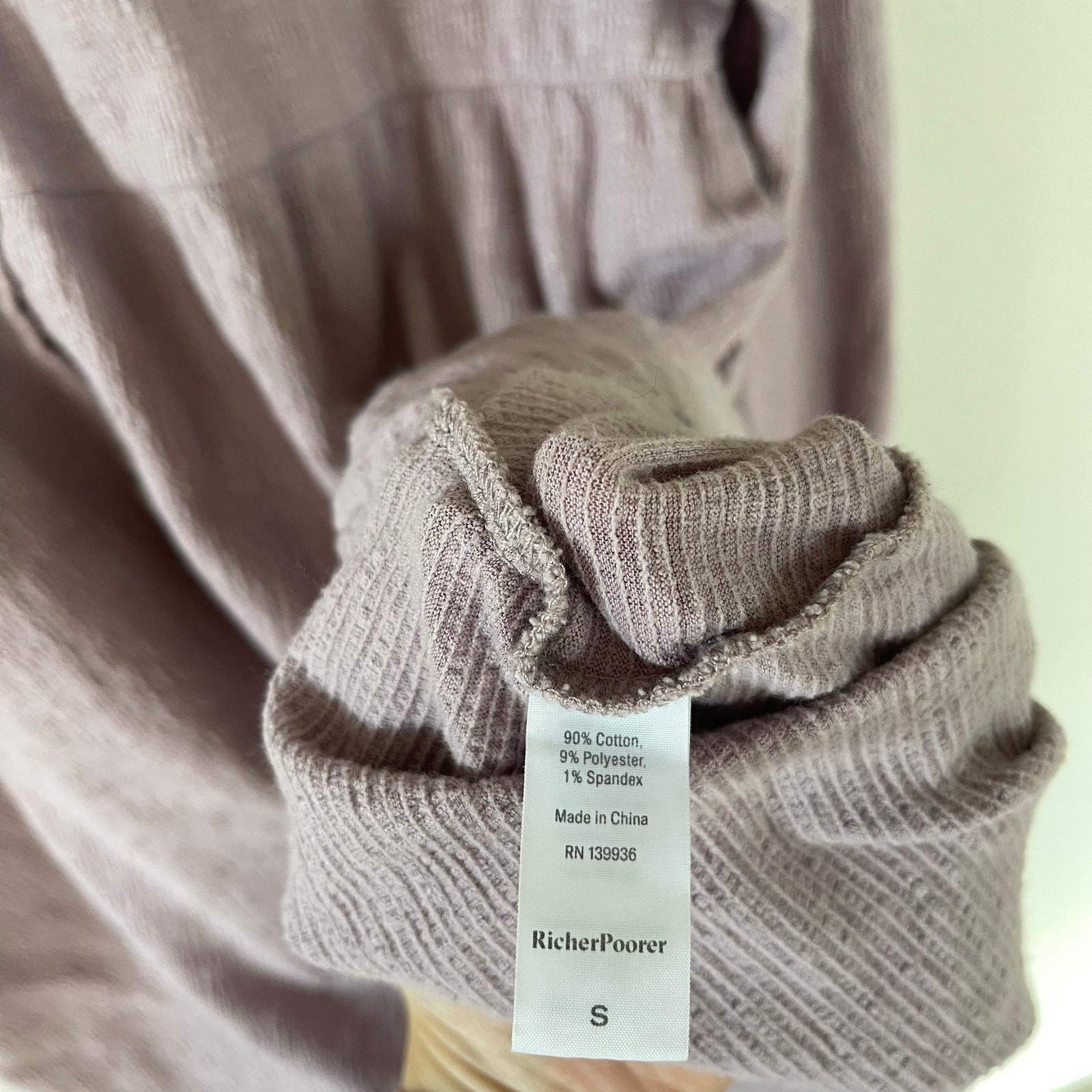 RICHER POORER Purple Cloud Weave Button Dress (S)