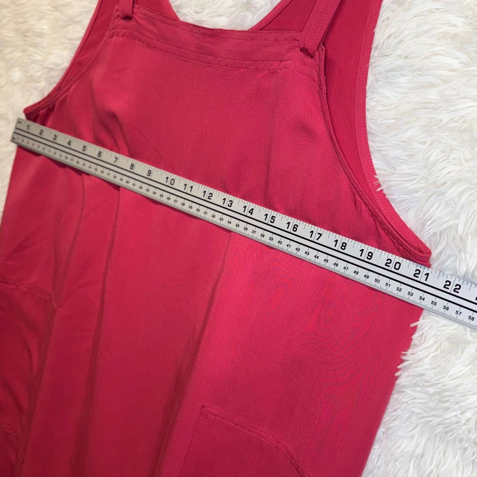 90’s Mom White Stag Berry Pink Overall Dress Tank Midi Jumper Women’s Large