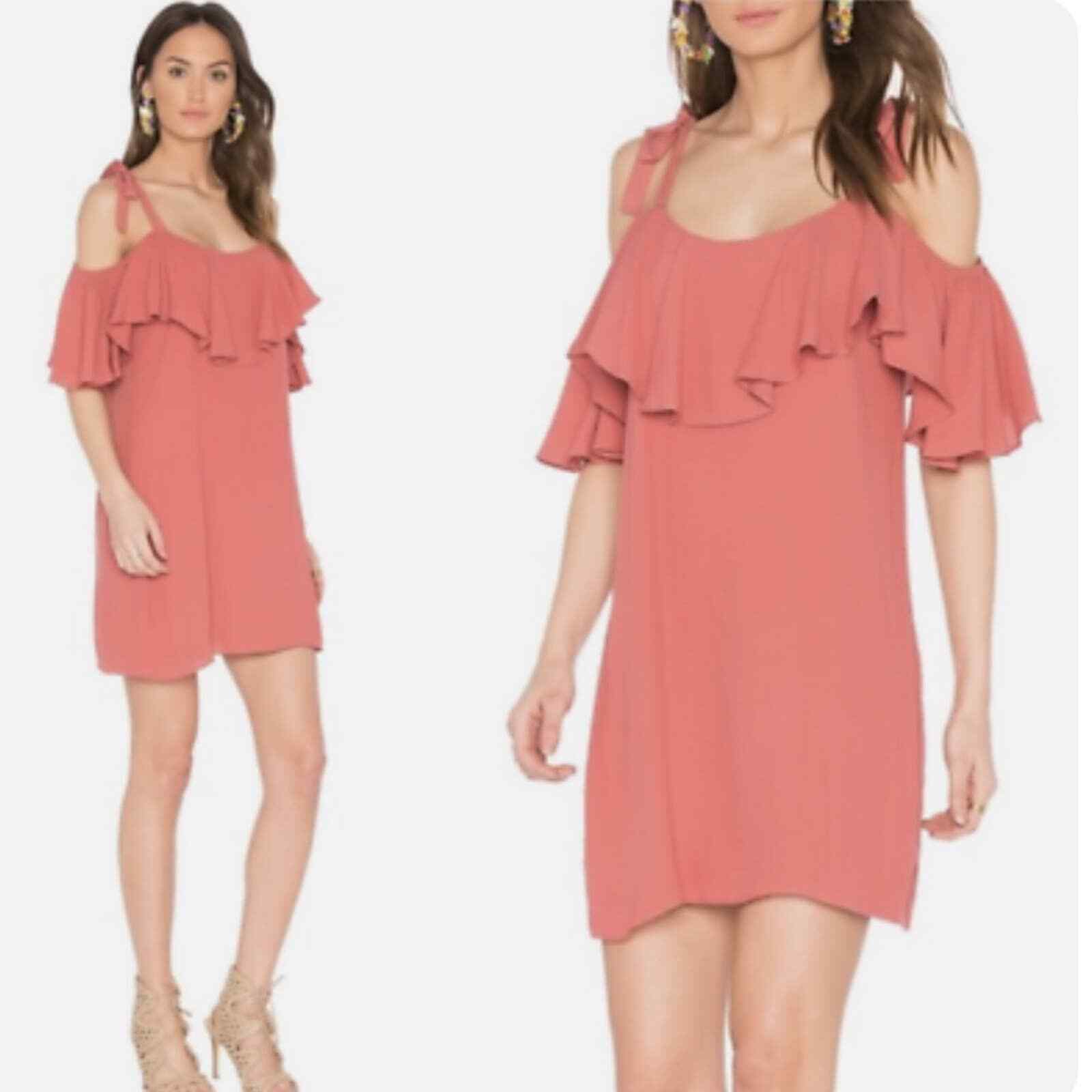 MISA Emil Mauve Shoulder Tie Dress Size XS