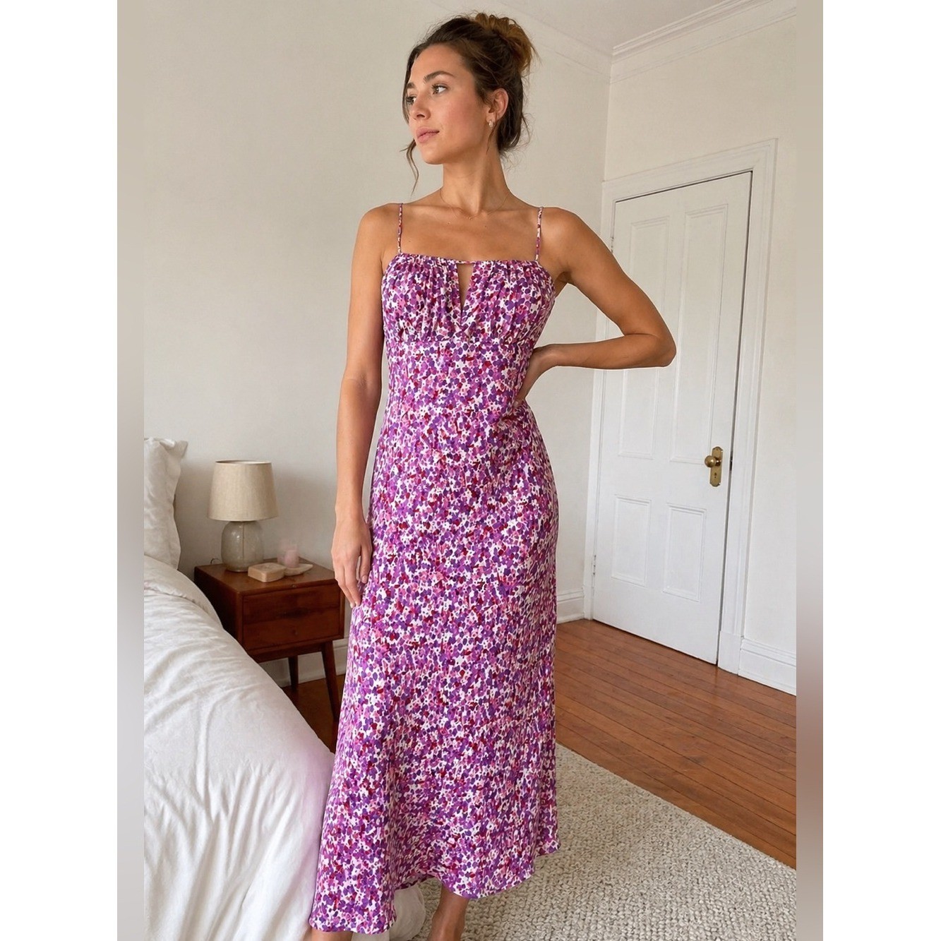 Faithfull the Brand San Paolo Midi Dress Ditsy Floral Romantic