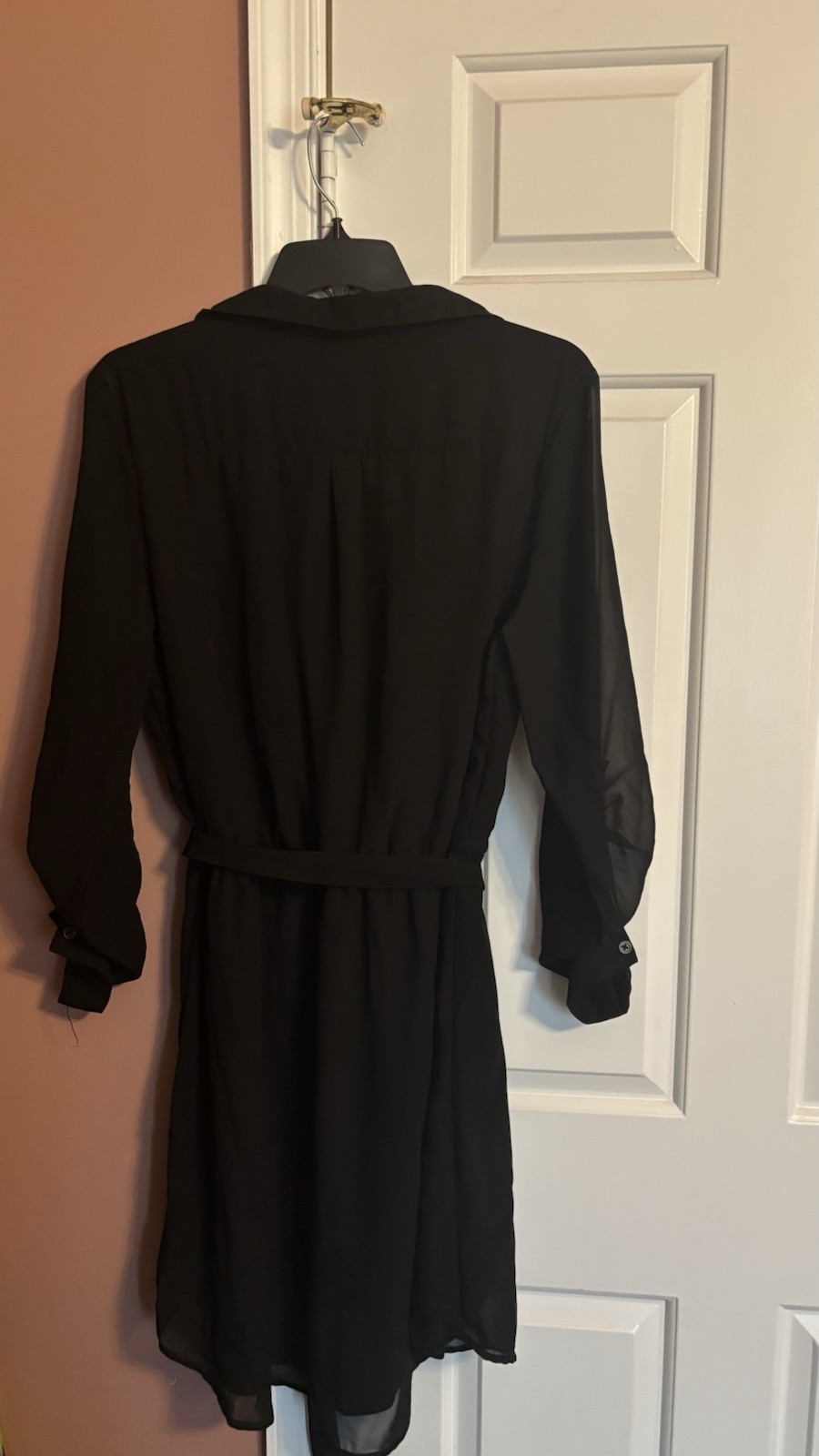 Charlotte Russe Women’s Black long sleeve Shirt-dress, Size XL.