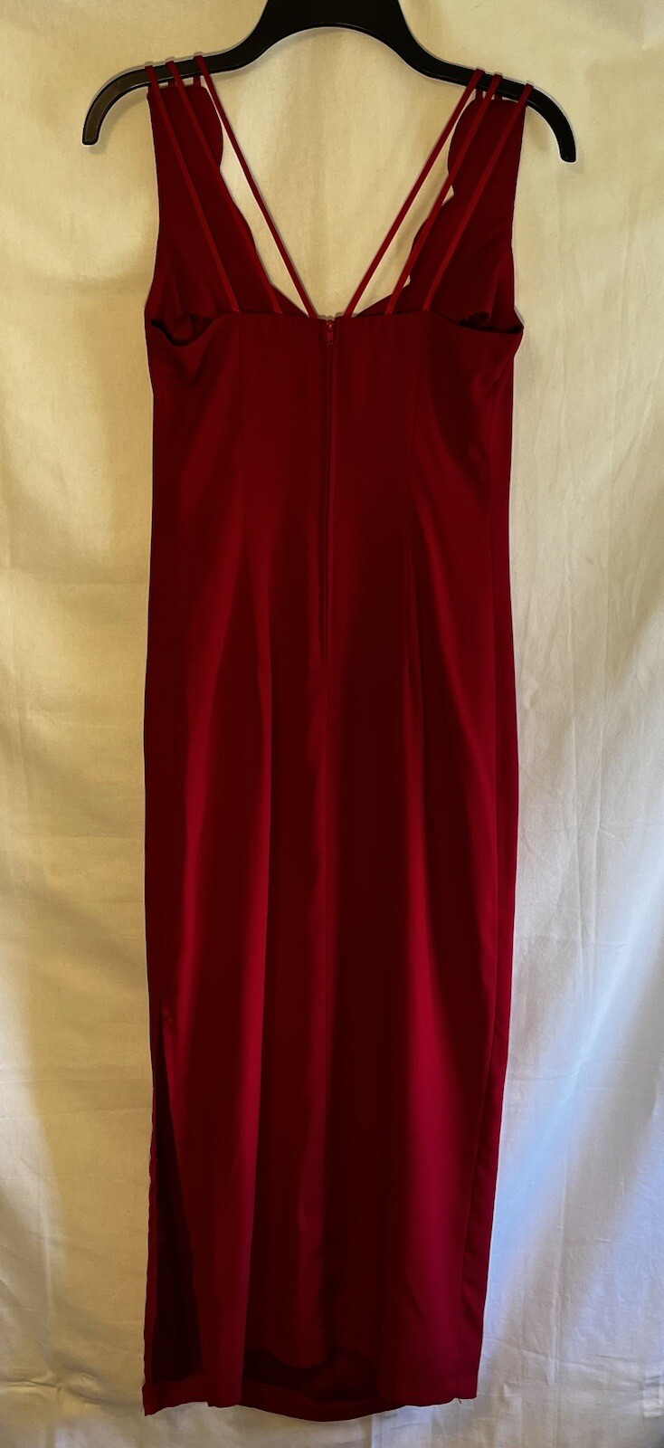 MAYVENS Vintage Red Strappy Side Slit Long Dress Size 5