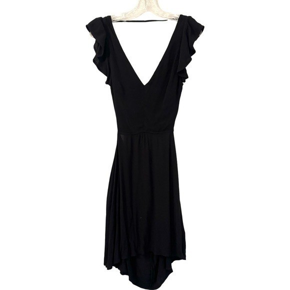 For Love and Lemons Midnight Tide Open Back Mini Dress in Black Size M