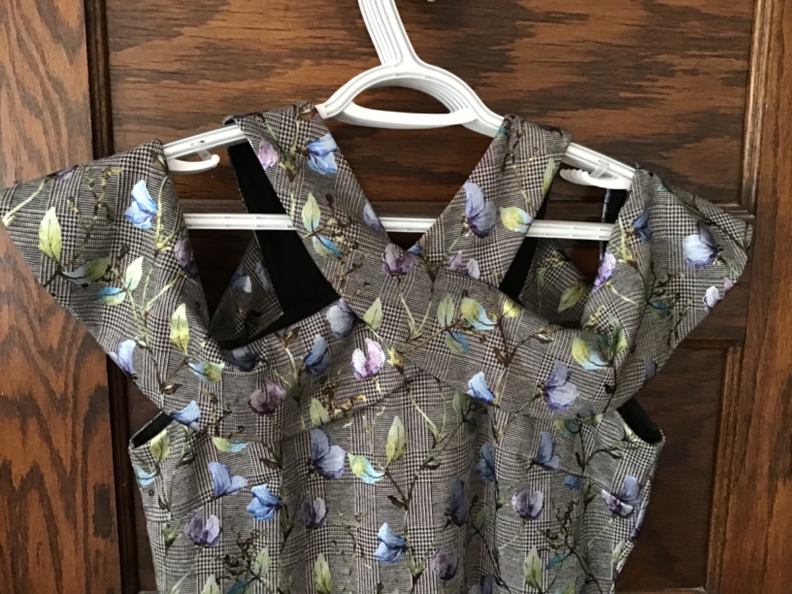 Rachel Roy halter-ish bare shoulder Sheath Dress. Floral print.