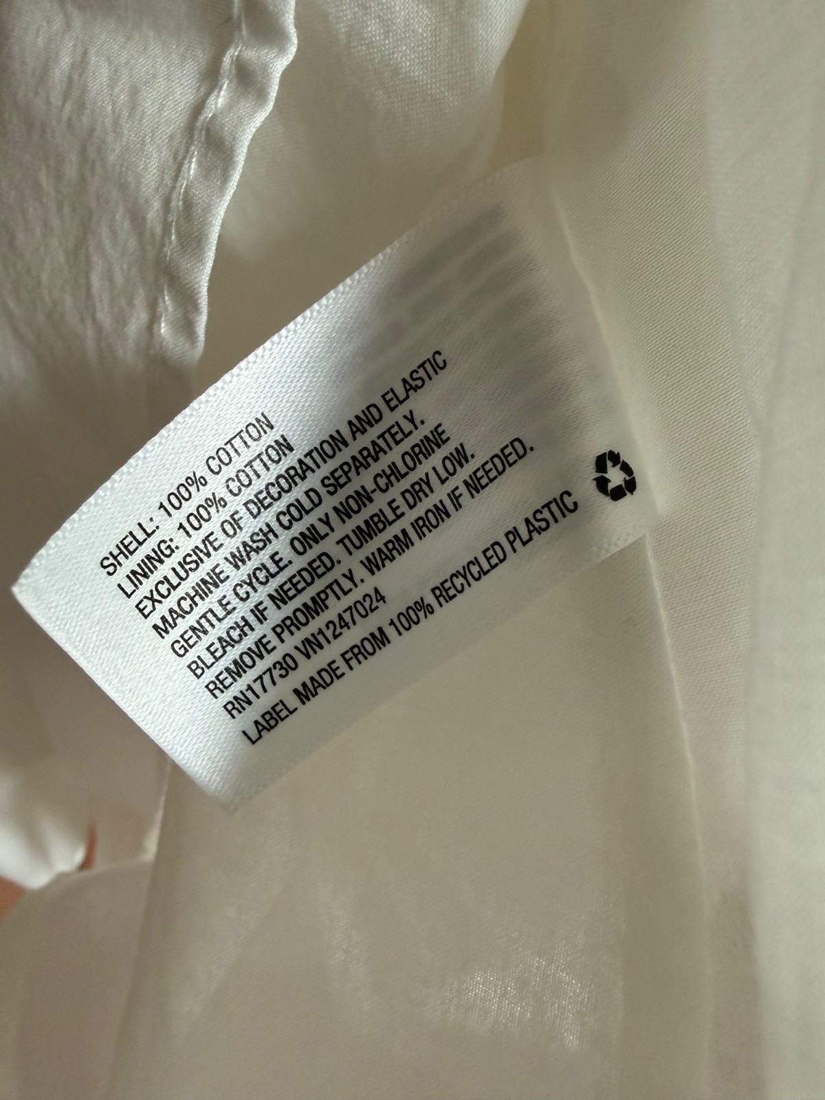 NWT LoveShackFancy x Target Penelope Double Ruffle Dress White XS 100% Cotton