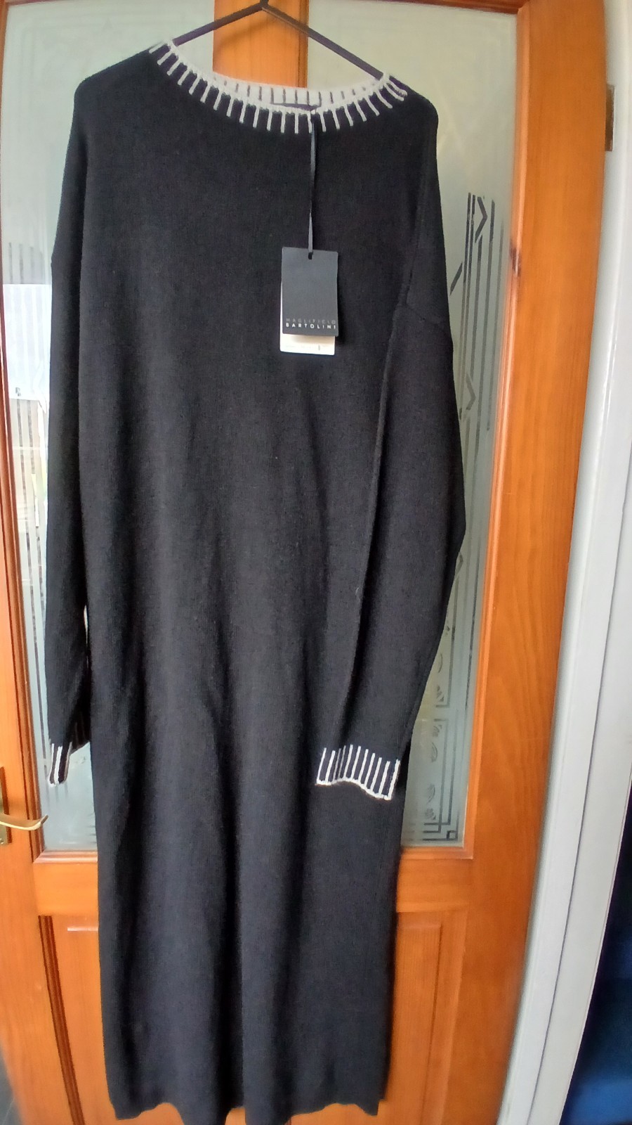 Maglifico Bartolini Black Dress Size Medium Chest 44 Inches Length 52 Inches