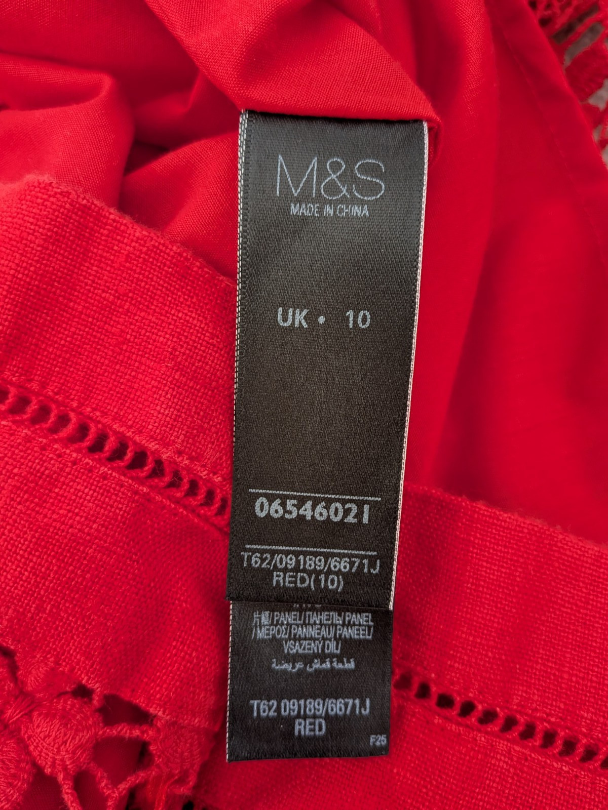 Per Una Y2K linen shift dress embroidered hemline size 10 Marks & Spencer