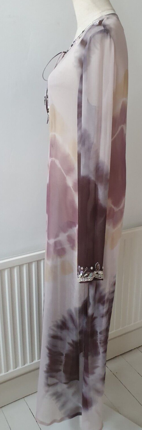 ***GORGEOUS***ALL SAINTS ZAMI MAXI KAFTAN, UK14, US10, EU42, 100% SILK