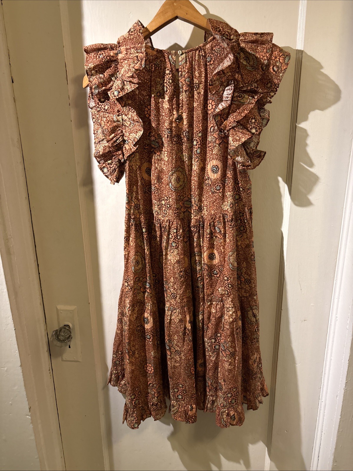 Ulla Johnson Women’s Adele Brown Floral Babydoll Dress Size 2 NWT