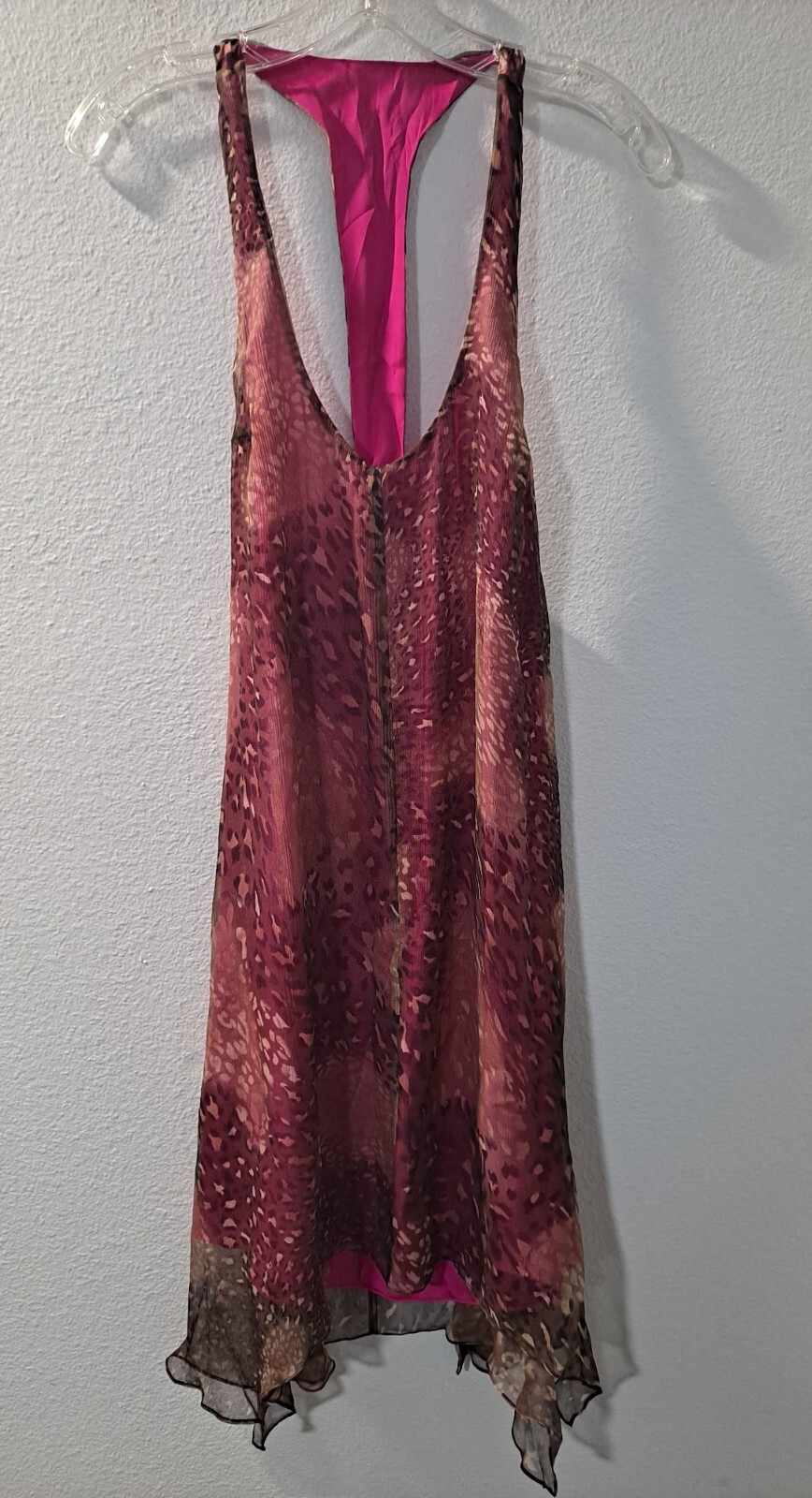 NWT Haven Women’s Pink Maroon Lace Dress Backless Luxurious Silhouette, Large