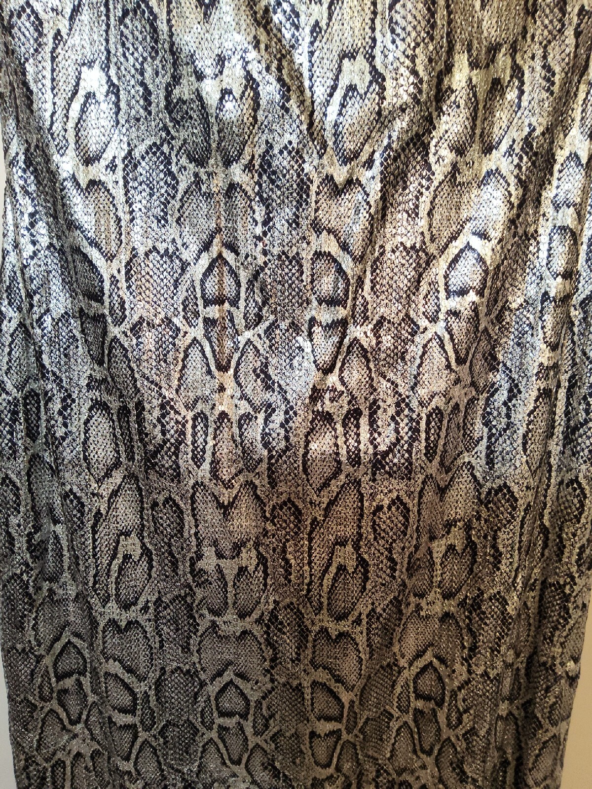 CHRISTOPHER KANE Asymmetric snake-print sequinned dress SIZE 40 US 8 $1395