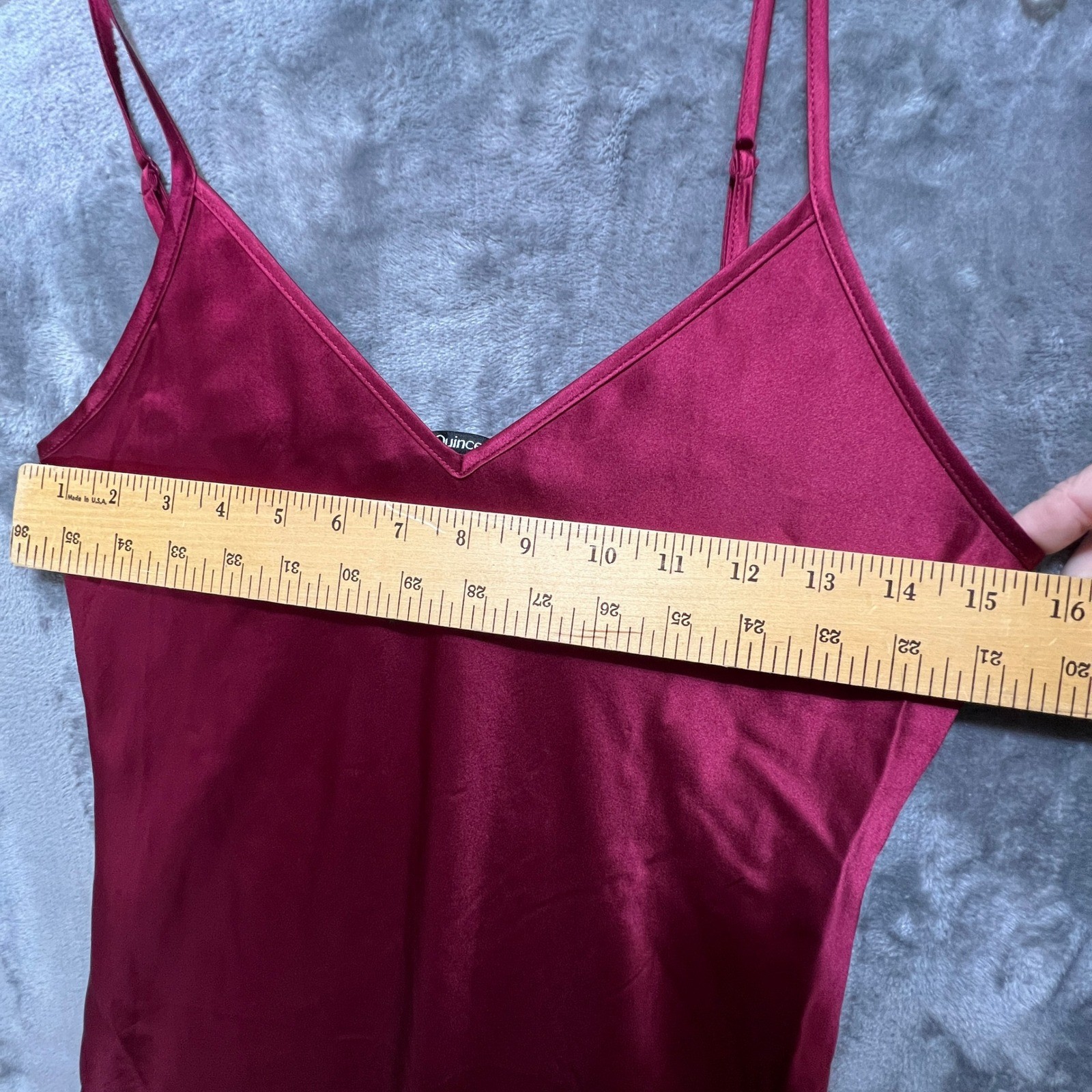 Quince 100% Washable Silk Bias Midi Slip Dress Mulberry Wine Midi V-Neck Small