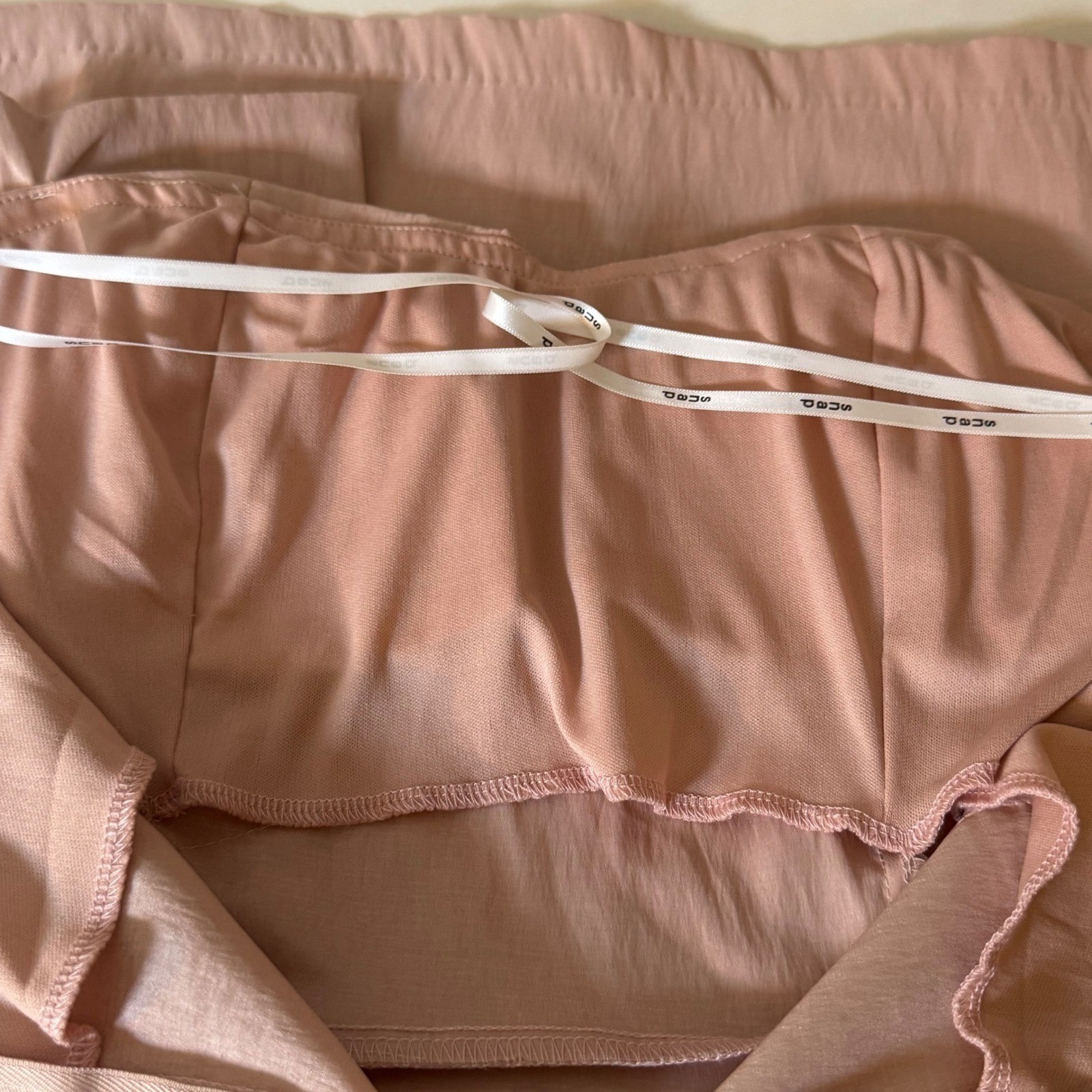 Strapless Pleated Cocktail Dress Pink/Peach Rose Gold Mini