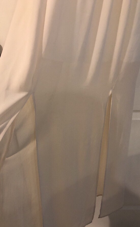 FLYING TOMATO Cream Full Length Maxi Dress Ivory Floral Sz S NEW