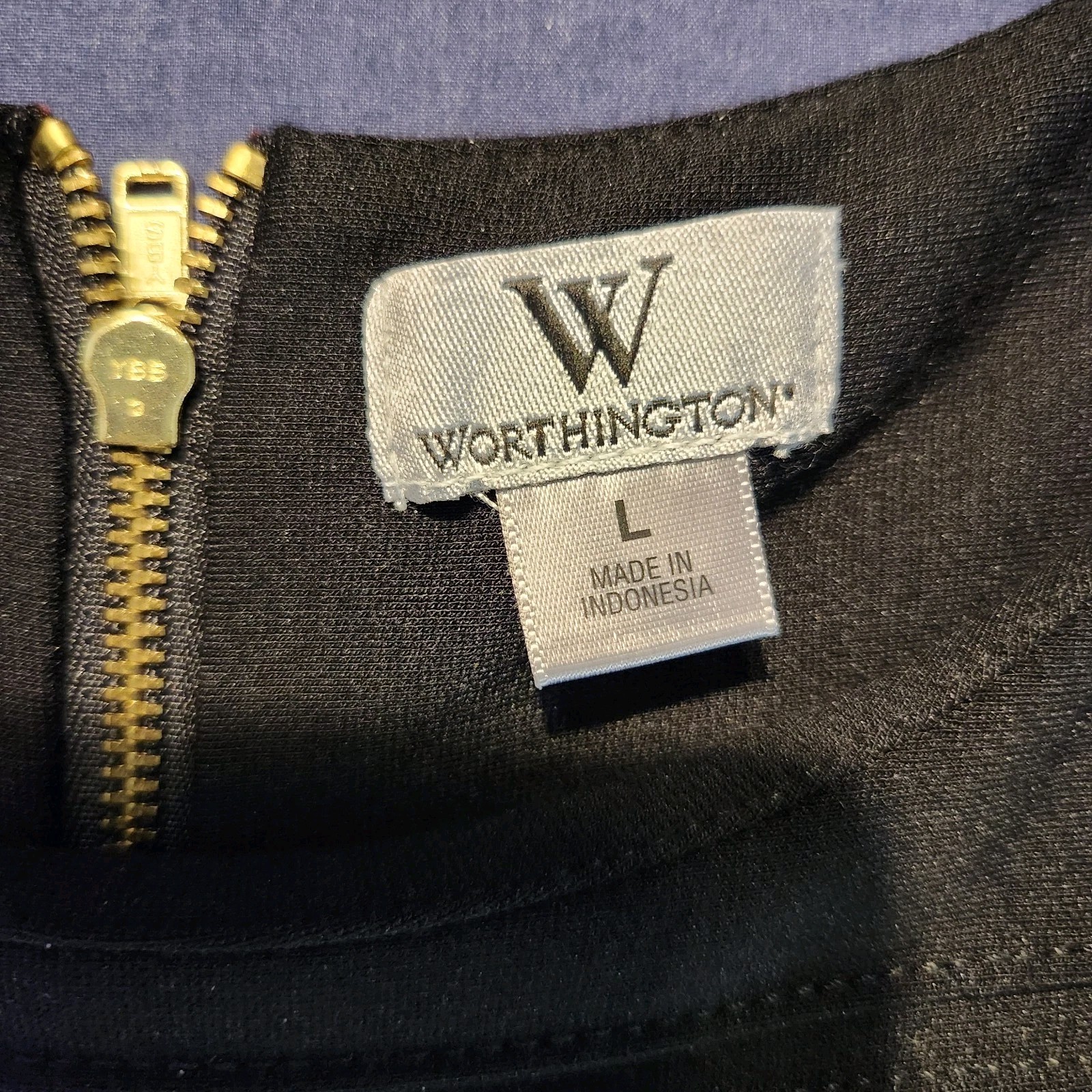 VTG Worthington Drop Waist Quiet-luxury/Old-Money/Minimalist Black Dress L