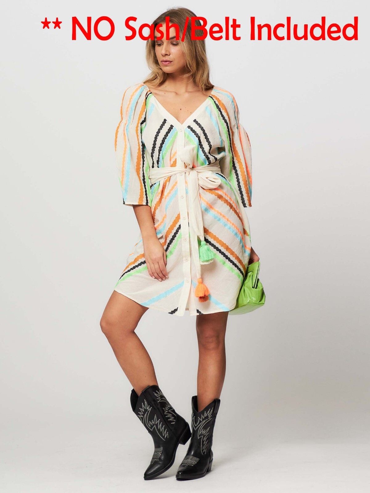 Devotion Twins Rhodolitis Stripe Dress Tunic Button-up Pockets Women’s Small