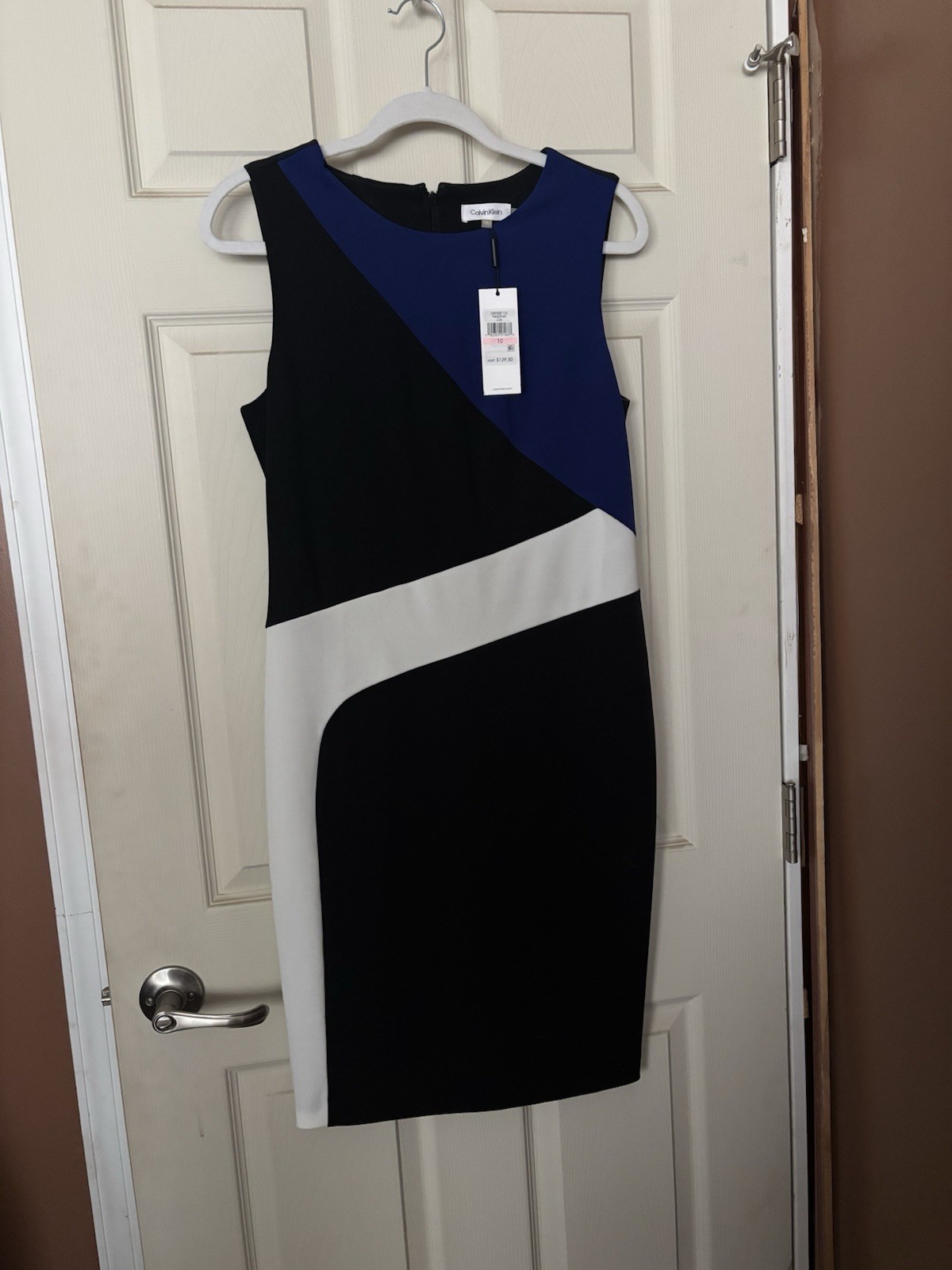 Calvin Klein Women’s Colorblock Sheath Dress, Size 10, Sleeveless