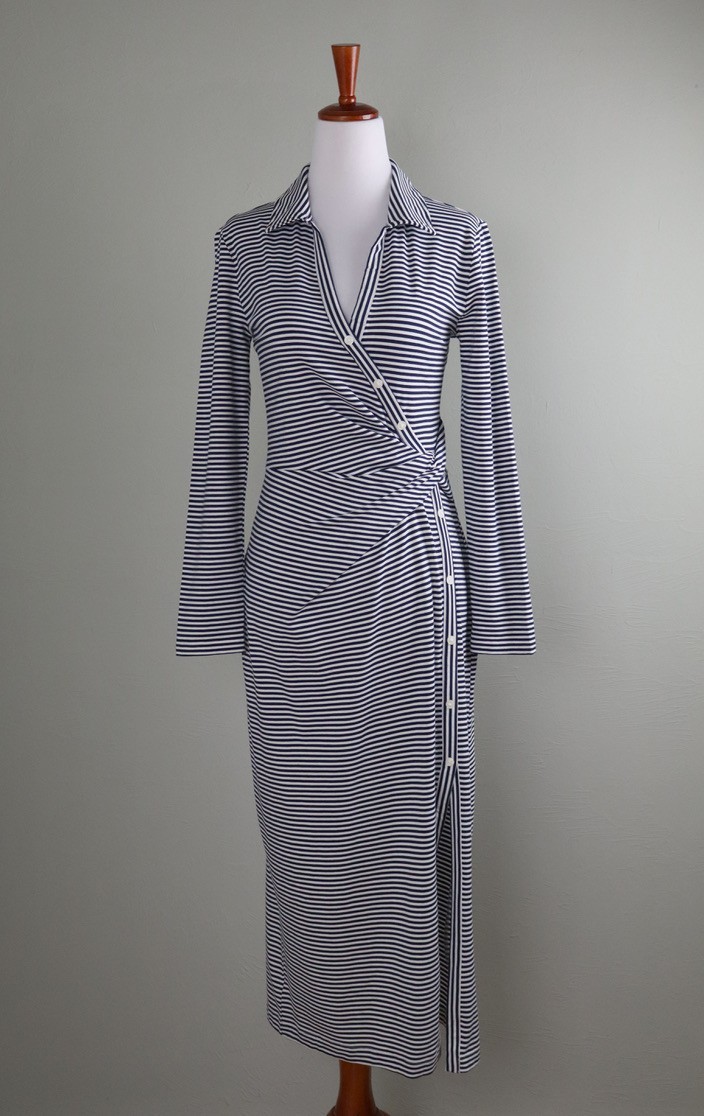 ANN TAYLOR LOFT NWT $89 Soft Stretch Asymmetric Midi Shirt Dress Size Small