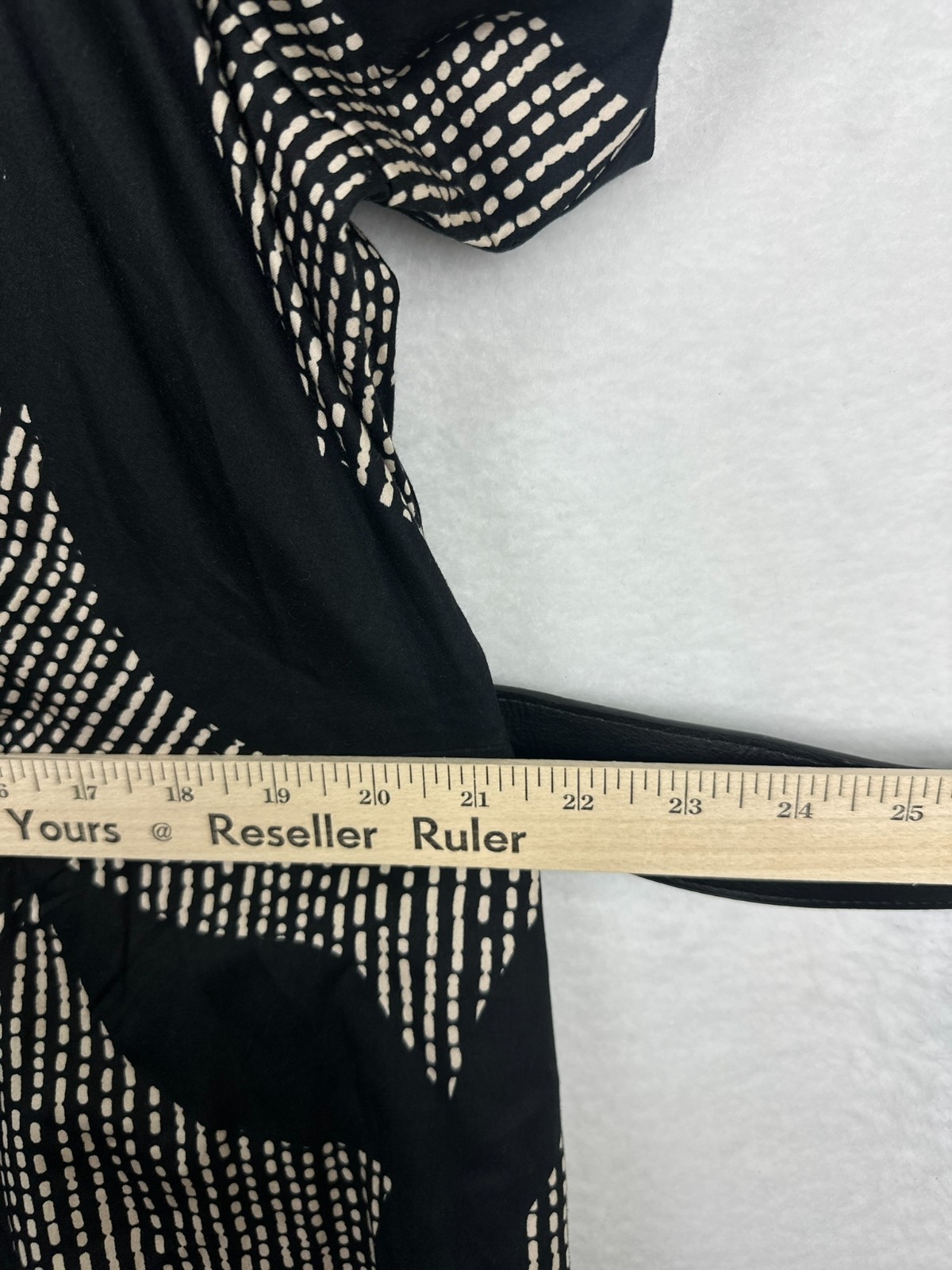 Donna Karan Plus Size Dress 16W Black Tan Belted Midi Button Front Shirtdress