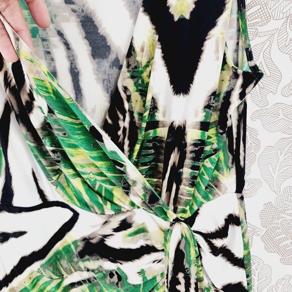 Nwt Worthington Wrap Printed Midi Sheath Dress sleeveless M