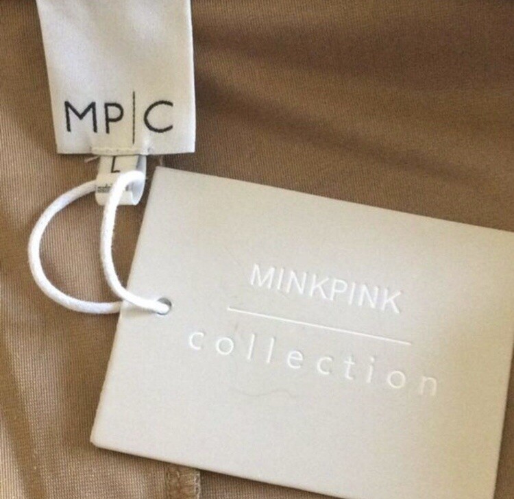 MINKPINK V Neck Tiger Twist Mini Dress M/L NWT