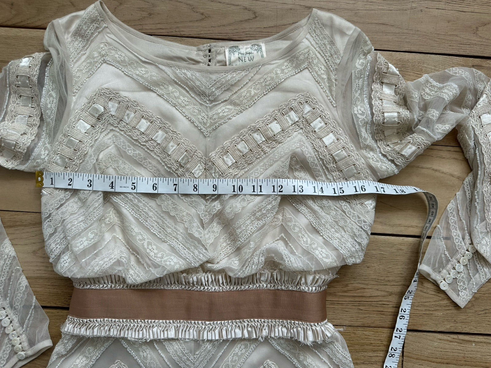 Free People New Romantics Future Heirloom Sequin Tulle Beaded Dress UK 8 US 4