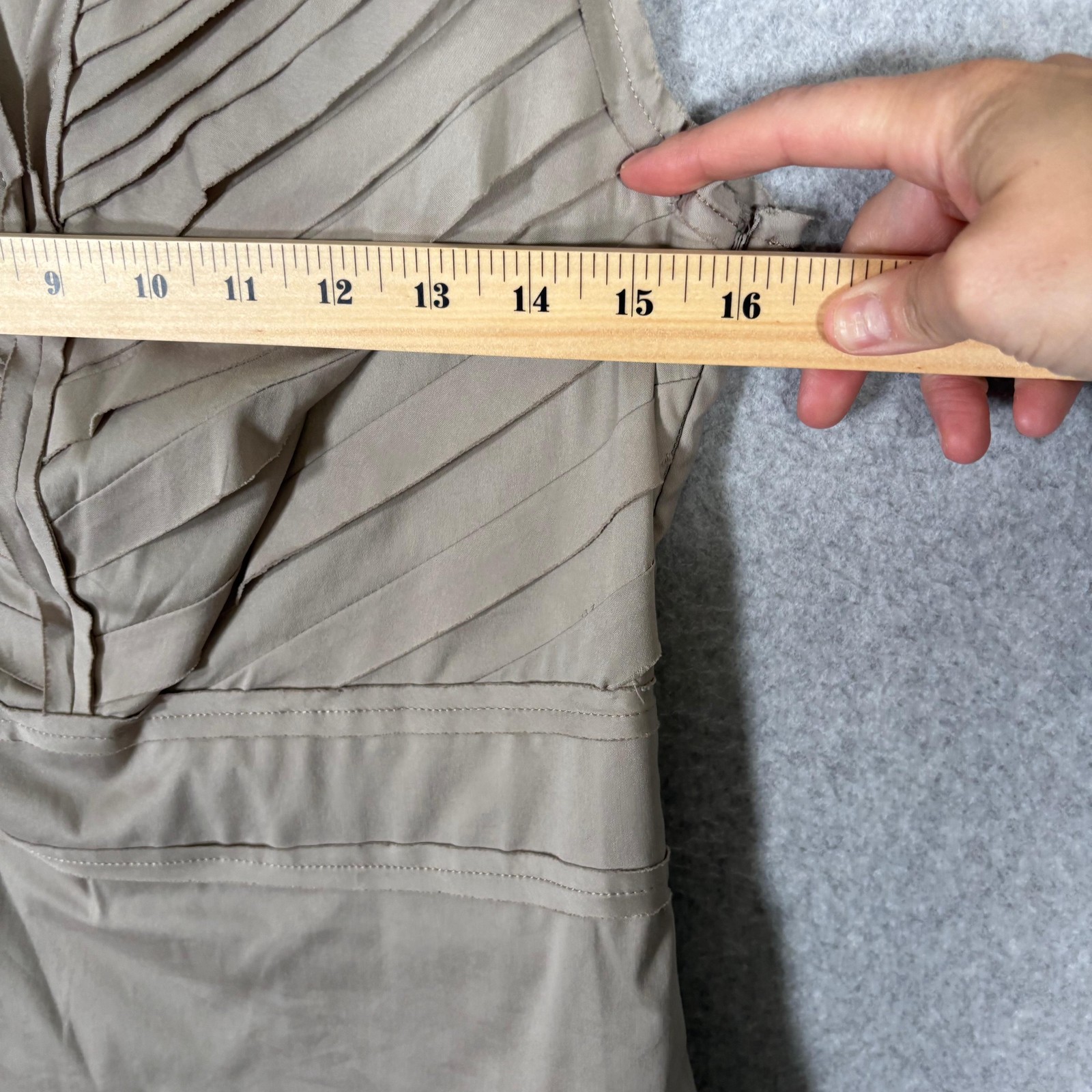 Alfani Dress 4 Bandage Layer Asymmetric Stretch Neutral Quiet Luxury Avant Garde