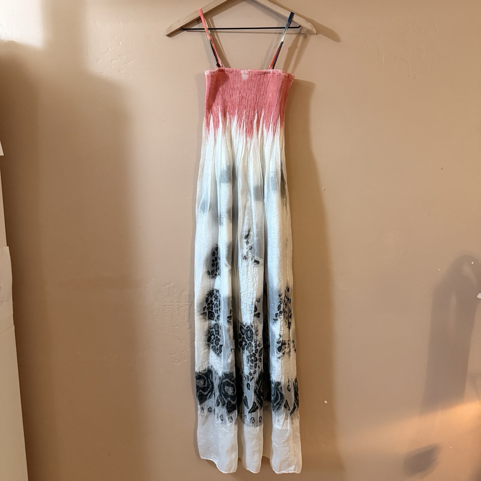 LAPIS Anthropologie Smocked Dress Maxi Fairy Core Whimsical Ombré