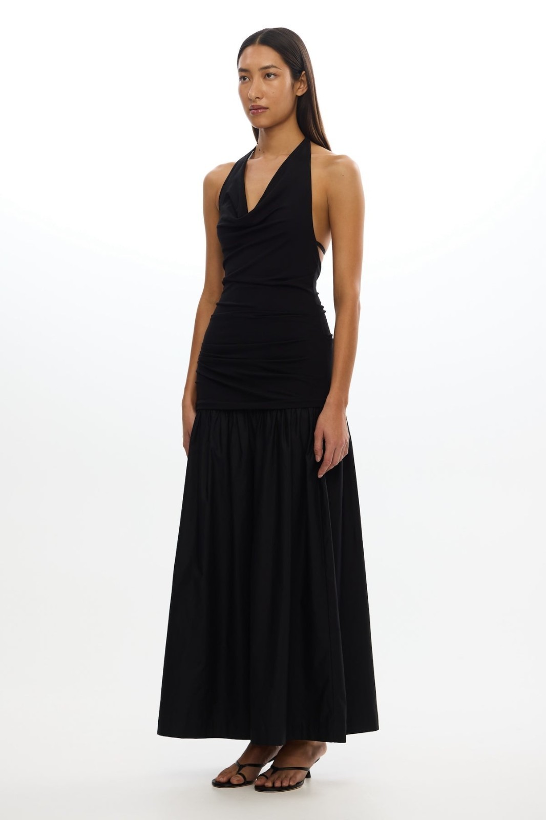 340$ Significant Other Ariya Halter Maxi Evening Party Dress Size 4 Black
