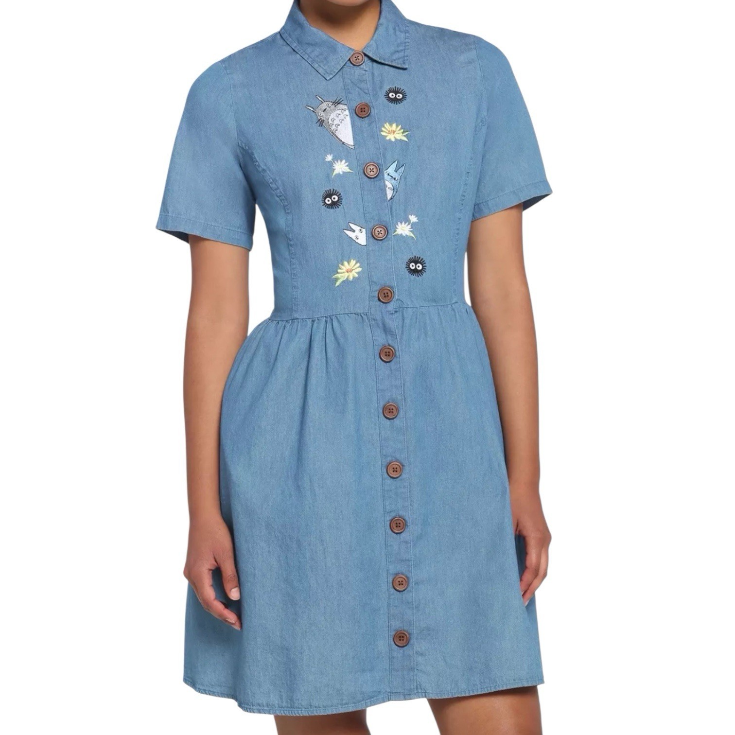 Her Universe Studio Ghibli My Neighbor Totoro Denim Dress Size Large Denim FLAW*