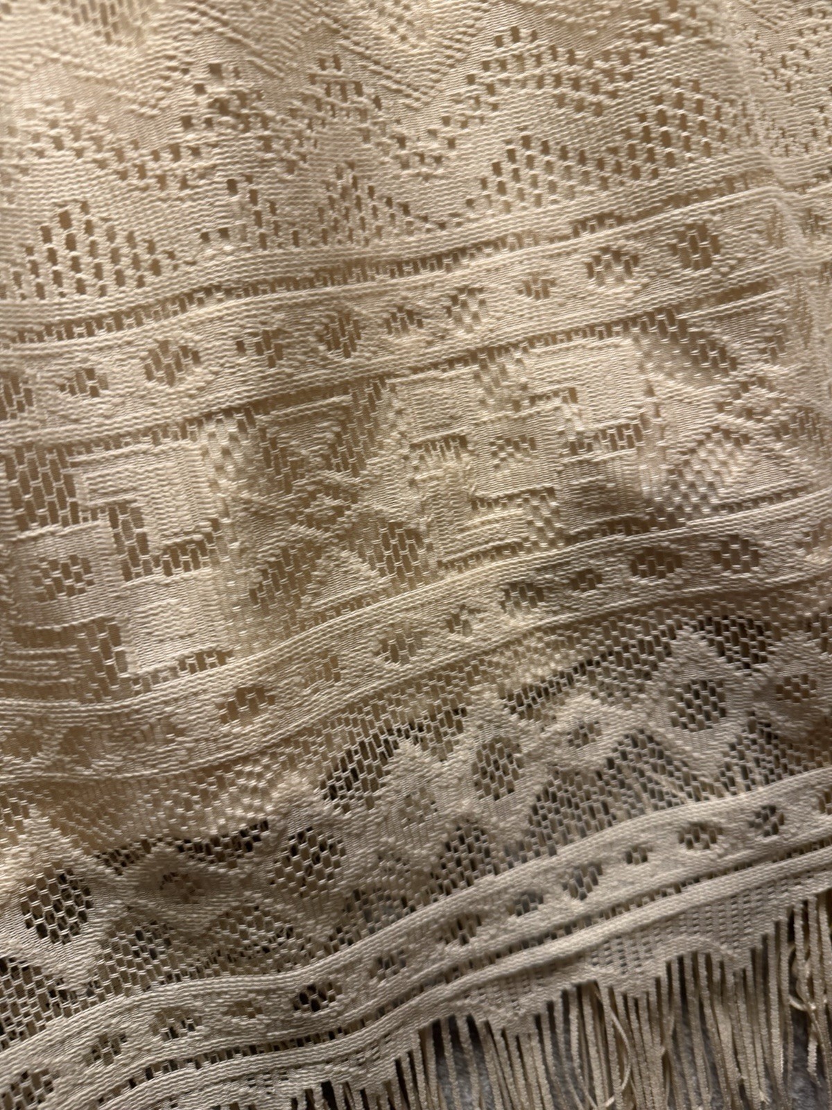 Scully Dress Womens S Beige Western Fringe Boho Crochet Lace Tunic Tribal Lined
