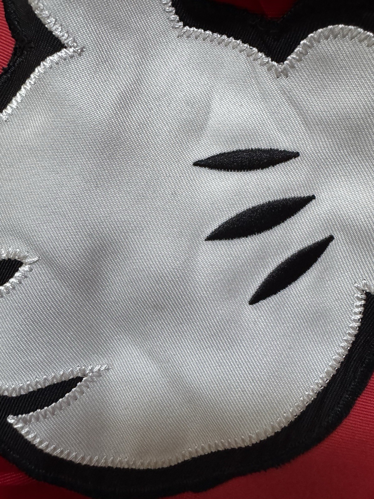 Disney x Unique Vintage Mickey Mouse Face Pinafore Skirt Red Ric Rac retro magic