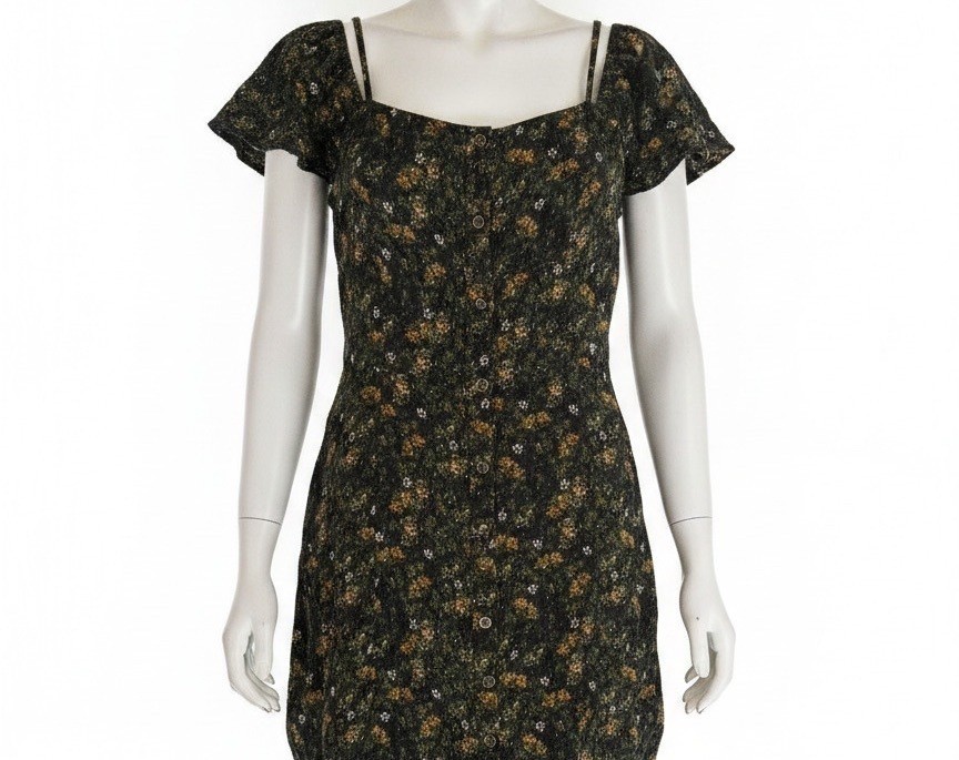 Mossimo Supply Co. Women’s Medium Floral Button-Front Dress