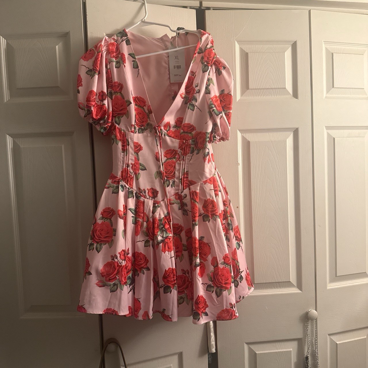 Women’s Multicolor rose Floral Midi Dress Cottagecore