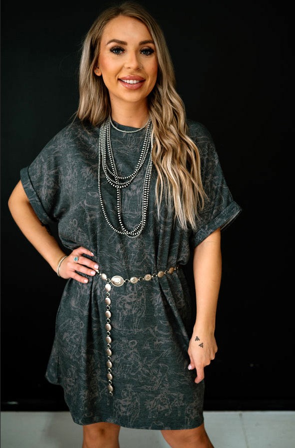 Wild West Cowboy T-Shirt Dress or Tunic