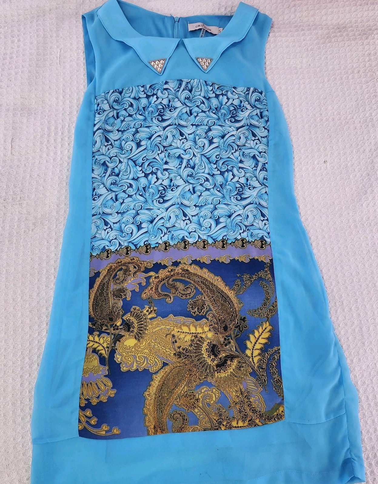 Grifflin Paris Dress Sz S Blue