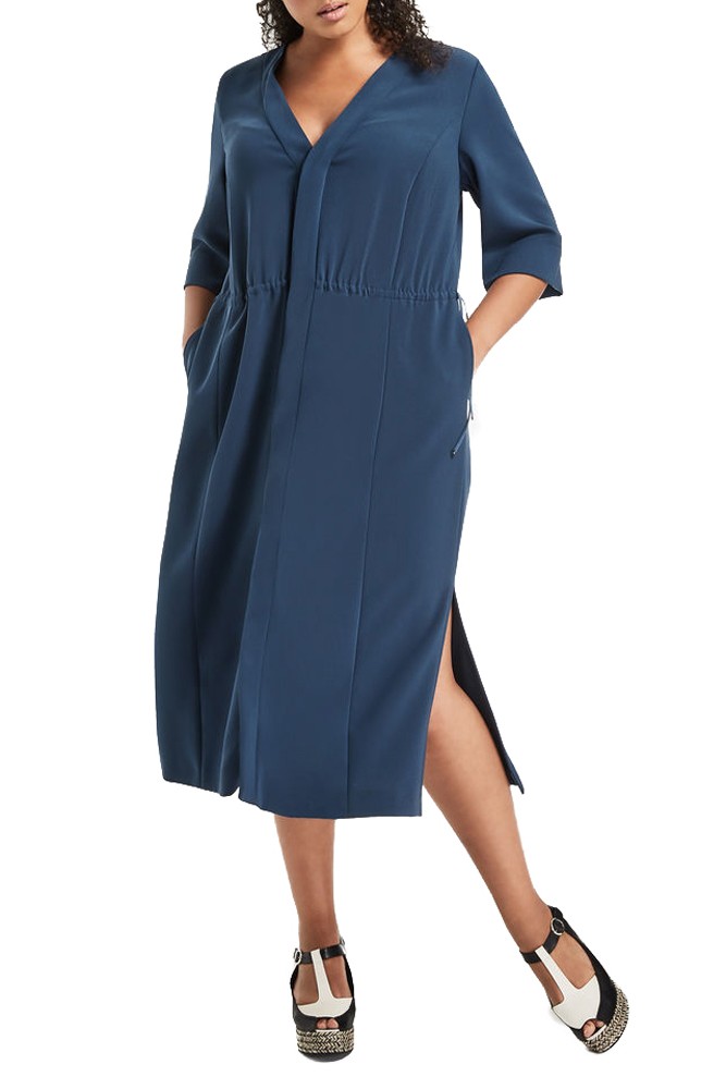 MARINA RINALDI Women’s Teal Duse Shift Dress 22W / 31 $755 NWT