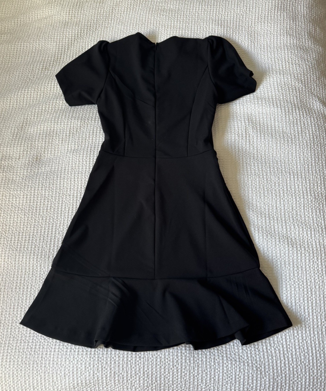 Michael Kors Black Solid Fit & Flare Short Sleeve Belted Dress Women’s XS