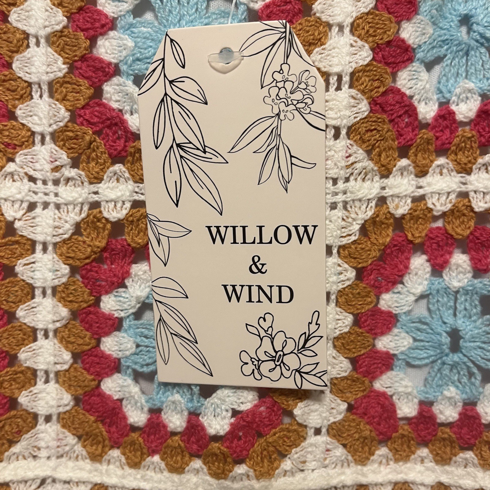 Willow and Wind Crochet Sundress Multi Color Cotton Blend Women’s Size XS – NWT