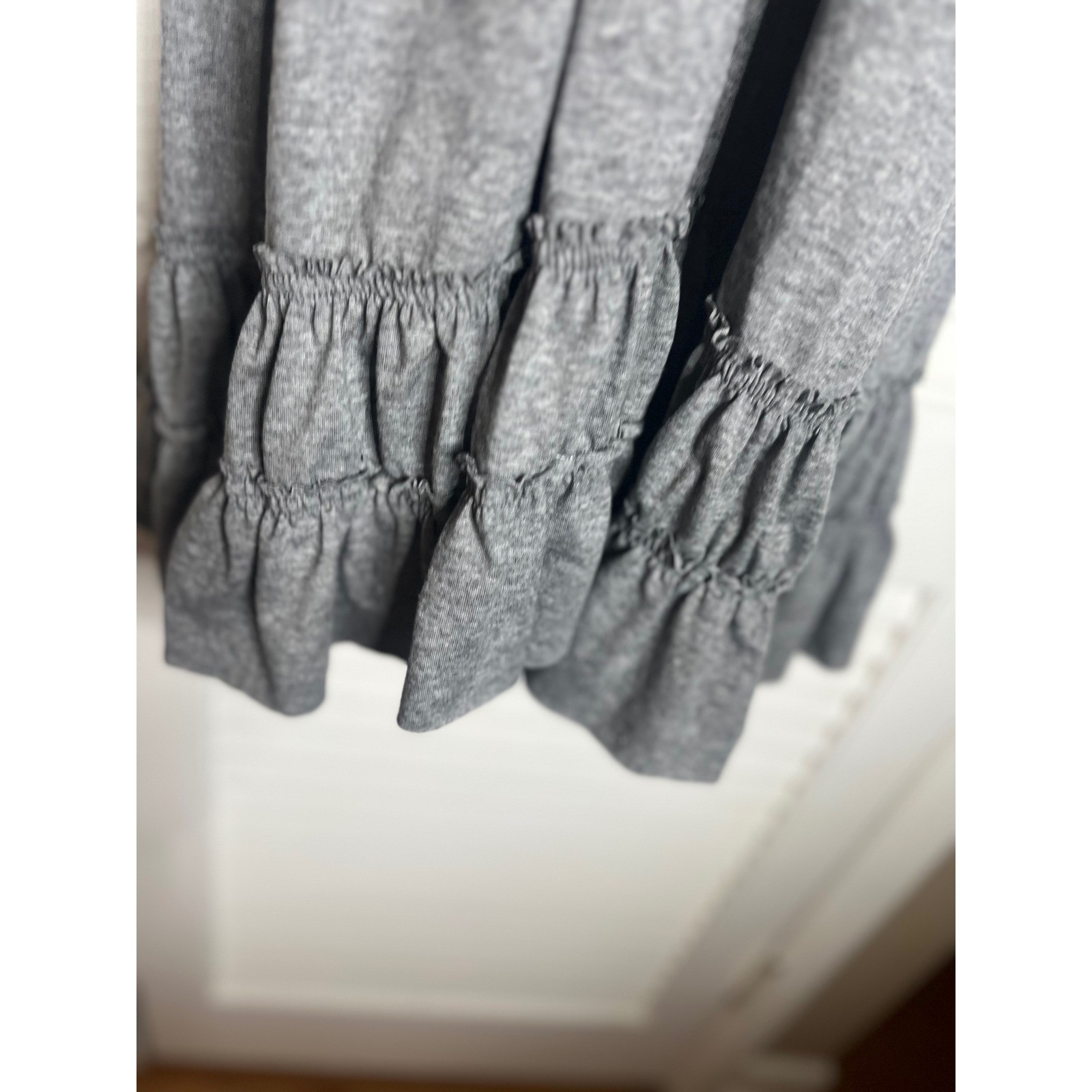 Vtg Y2K Juicy Couture Gray Ruffle Tiered Babydoll Halter Dress M