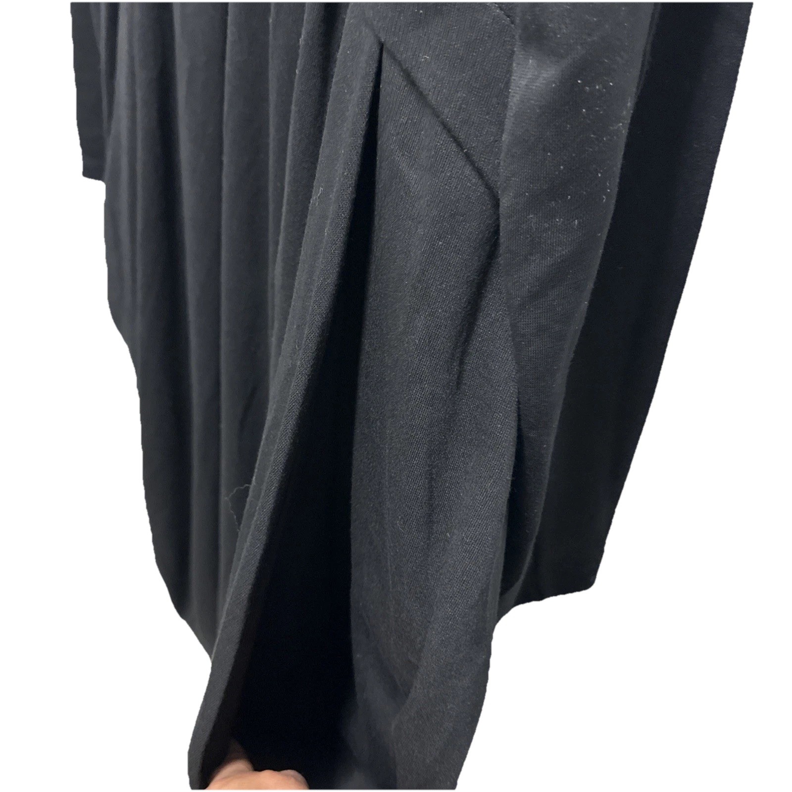 Gershon Bram Dress Womens Large Black Long Sleeeve Oversiized Bubble Hem Pockets