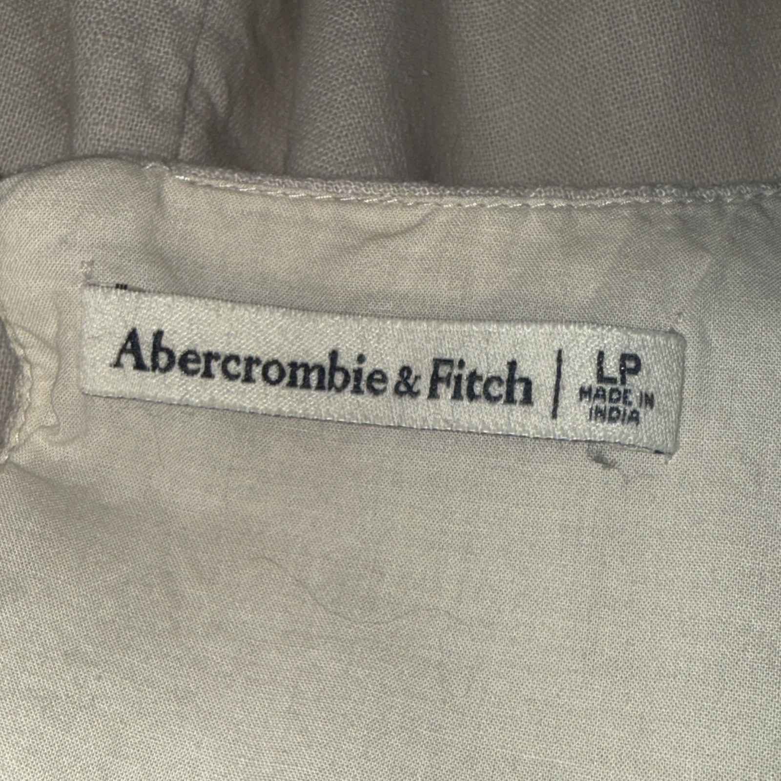 Abercrombie High Neck Linen Shift Dress Beige Summer Capsule Minimalist PL